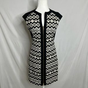 Ted Baker Ethelred metallic printed zip cocktail dress size 1 equal to a 4 US.
